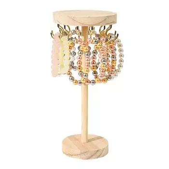 Элегантная подставка-органайзер для ожерелий с регулируемыми крючками. Стильный дизайн для домашнего аксессуара и розничного бытового использования. 1