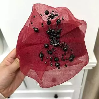 Элегантная полушляпа повязка на голову во французском стиле ретро, обруч для волос, вечеринка, повязка для волос для женщин и девочек, темпераментный головной убор, аксессуары для волос