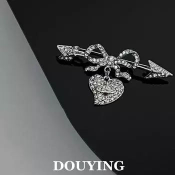 Элегантная пронзительная брошь с бриллиантами - легкая роскошь, высококачественный европейский и американский модный аксессуар 2022 года