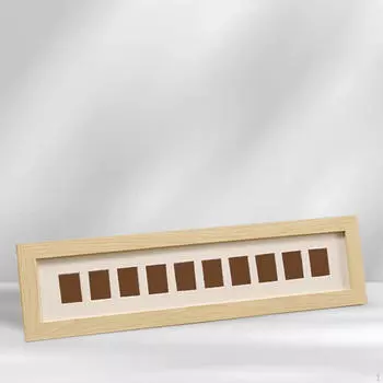 Элегантная прозрачная фоторамка для настольного дисплея - идеальный подарок любимым Wood Single Row