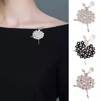 Элегантная шаль с цветком из смолы для девочек, брошь на булавке, балетные лацканы, блестящие стразы, пальто, кардиган, сумка, значок