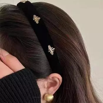 Элегантная широкая повязка на голову для женщин и девочек, повязки для волос в виде милой пчелы, универсальная повязка для волос, нескользящая повязка для умывания лица, подарки