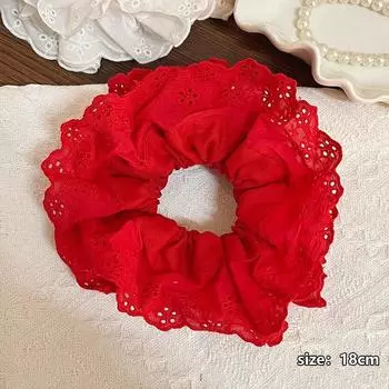 Элегантная широкая резинка для волос из французского кружева с прорезями для женщин и девушек, милое украшение для волос, резинка, модные аксессуары для волос