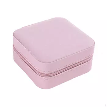 Элегантная шкатулка для украшений с зеркалом — стильное решение для хранения ожерелий, сережек и колец розовый