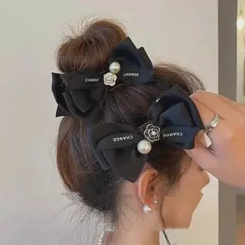 «Элегантная шпилька-бантик «Камелия» для высоких хвостов»