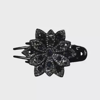 Элегантная шпилька для волос «Утконос» со стразами: Заколка для волос с тремя зубцами для женщин