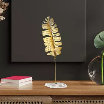 Элегантная скульптура из листьев для стильного домашнего декора ChickenFeather21.5cm