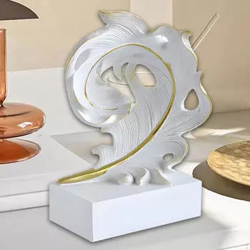 Элегантная скульптура из перьев для домашнего декора White