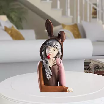 Элегантная скульптура из смолы для домашнего декора белый