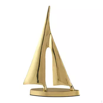 Элегантная скульптура парусника - морской акцент для домашнего декора Small золотой