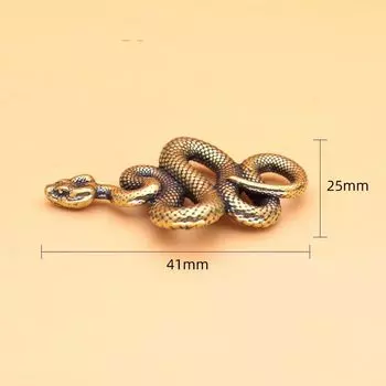 Элегантная старинная латунная статуэтка змеи, талисман на удачу, скульптура животного, украшение для домашнего офиса Style 1