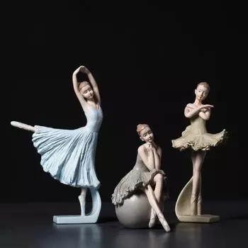 Элегантная статуэтка из смолы, милая девочка, сердечко, балетная девочка, статуэтка, безделушка, креативное украшение для детской комнаты, подарок