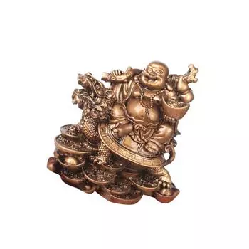 Элегантная статуя Будды в китайском стиле для офиса и храма. золотистый