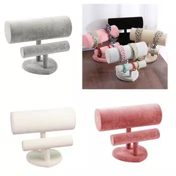 Элегантная стойка для показа повязок на голову и браслетов Модная витрина для показа повязок на голову и ювелирных изделий Изящная стойка для хранения и показа розовый