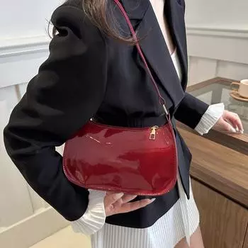 Элегантная сумка через плечо из искусственной кожи для женщин, дорожная сумка, элегантная сумка через плечо, однотонная сумка