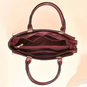 Элегантная сумка-саквояж на молнии, модная сумка большой емкости для работы, модная сумка с двойной ручкой чёрный