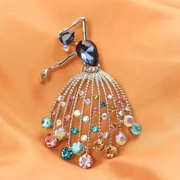 Элегантная танцевальная брошь-брошь для женщин и девочек – идеальный аксессуар для одежды для любителей танцев и исполнителей разноцветный