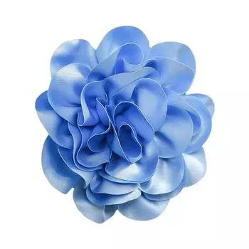 Элегантная тканевая пионная булавка на лацкан, ручная работа, цветочная брошь, стильный значок для корсажа, модный аксессуар для вечеринок и ужинов светло-синий