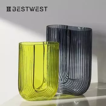 Элегантная U-образная гидропонная стеклянная ваза для домашнего декора YYC-2451