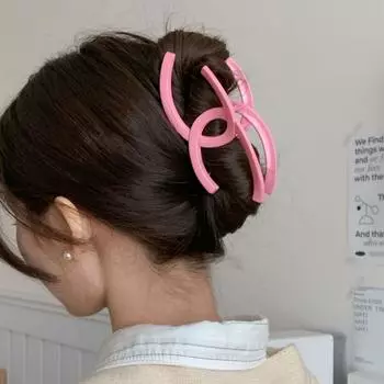 Элегантная универсальная заколка-краб Double C - большой зажим в форме акулы для изысканного образа