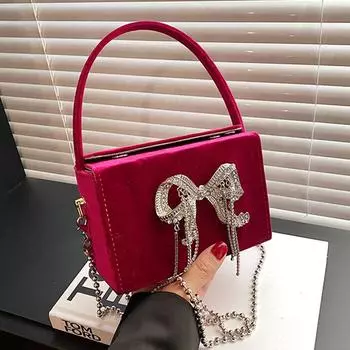 Элегантная вечерняя сумочка со стразами для женщин, клатч, сумка через плечо