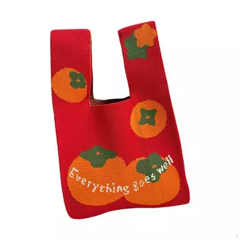 Элегантная вязаная сумка через плечо - модная сумка-портфель красный