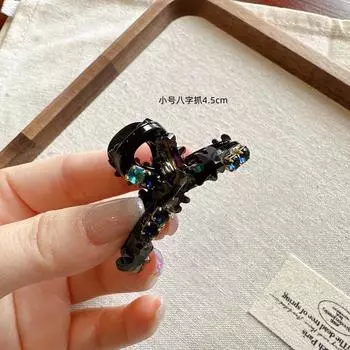 Элегантная заколка для волос, инкрустированная кристаллами, заколка для волос среднего размера, супер сверкающая хрустальная заколка, заколка-акула