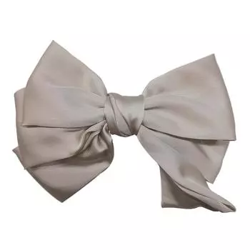 Элегантная заколка для волос с бантом и лентой, модная простая однотонная атласная заколка для волос, ретро-повязка на голову с зажимами, аксессуары для волос для девочек белый