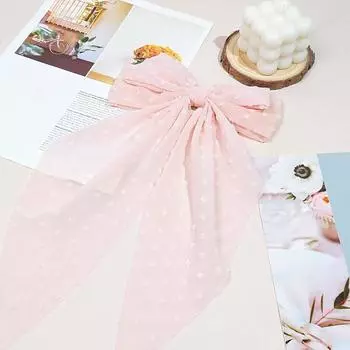 Элегантная заколка для волос с большой лентой и бантом для женщин, модная простая однотонная атласная пружинная заколка для волос с бантиком, заколка для волос для девочек, аксессуары для волос