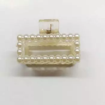 Элегантная заколка для волос с жемчужными бусинами для женщин, модная, маленького размера, заколка-краб для волос, шпильки, головной убор, зажим для волос «конский хвост», аксессуары для волос