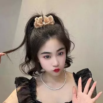 Элегантная заколка для волос со стразами и пузырьками, двухсторонняя заколка-хвост с бантом для женщин, аксессуары для волос 1