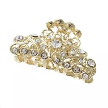 Элегантная заколка для волос Vantaine со стразами H-141 золотой