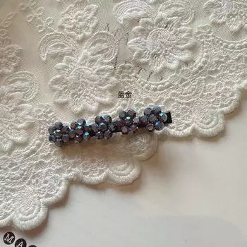 Элегантная заколка для волос в виде цветка со стразами, зажим для волос, изысканная и высококачественная заколка для женщин