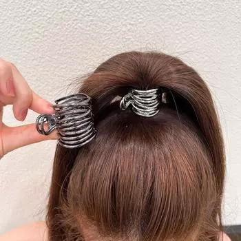 Элегантная заколка для высокого конского хвоста - металлическая шпилька для женских причесок Metal Cable Wrap