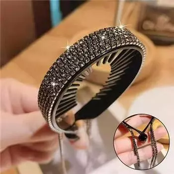 Элегантная заколка-хвост с кисточкой Ponytail Button серый