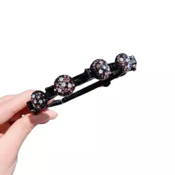 Элегантная заколка-ободок со стразами, милый блестящий обруч для волос, резинки для волос с зажимами, женская