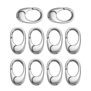 Элегантная застежка-энхансер с открывающейся циркониевой застежкой из нержавеющей стали для жемчужных колье и браслетов, 10 шт. 2