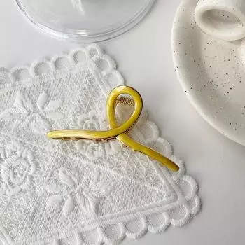 Элегантная желтая заколка-краб для волос, женское милое украшение для волос, заколки-крабы, заколка для волос для девочек, крабик для волос, модные аксессуары для волос