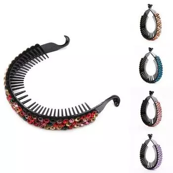 Элегантная женская блестящая заколка со стразами, заколка для волос, аксессуар для укладки волос