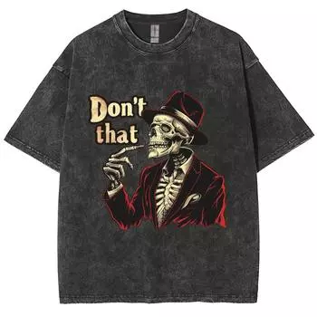 Элегантная женская футболка с принтом букв в виде черепа, свободного кроя, с круглым вырезом, модная, с коротким рукавом, простого дизайна, нишевый топ, лето S