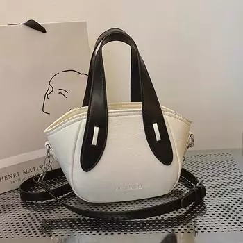 Элегантная женская маленькая повседневная сумка-тоут для женщин, новая мини-сумка, модная цветная сумка-пельмень через плечо, брендовая сумка для покупок из искусственной кожи