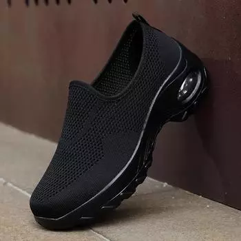 Элегантная женская обувь на высоком каблуке, женская брендовая спортивная обувь, красные клиновидные волейбольные туфли, летняя сетчатая обувь для ходьбы на толстой подошве 2025 35