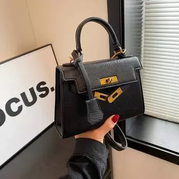 Элегантная женская сумка через плечо, новинка 2024 года, модный дизайн меньшинств, универсальная ручная маленькая квадратная сумка через плечо в стиле ретро белый