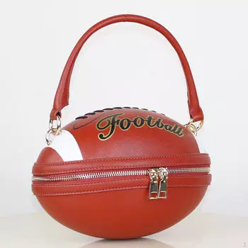 Элегантная женская сумка в американском футбольном стиле для шопинга, работы и отдыха красный