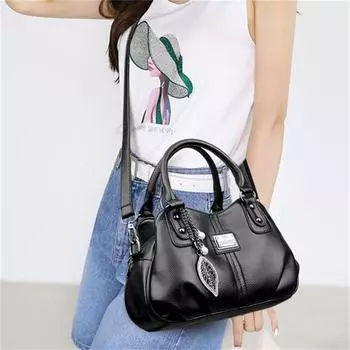 Элегантная женская трехслойная кожаная сумка большой емкости, модная многоцелевая сумка через плечо, универсальная роскошная сумка