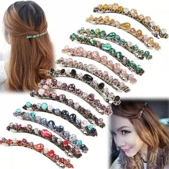 Элегантная женская заколка для волос со стразами и кристаллами, заколка для волос
