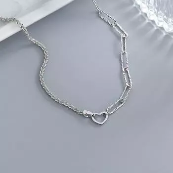 Элегантное асимметричное ожерелье-чокер, продающее симпатичное дизайнерское ожерелье с подвеской в форме сердца, милый темперамент для женщин, подарки на вечеринку