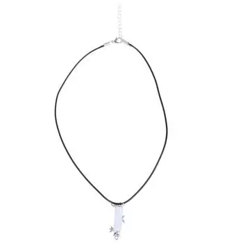 Элегантное бамбуковое сегментированное ожерелье с подвеской, регулируемая длина, цепочка на ключицу, стильный аксессуар для любителей моды белый