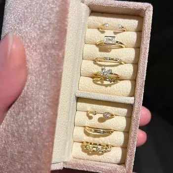 «Элегантное французское бабочка розового жемчуга и бриллиантов бамбуковое кольцо на мизинец - Роскошные ювелирные изделия»