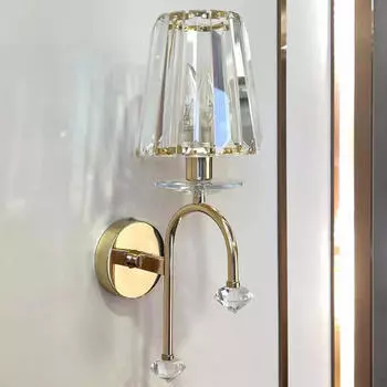 Элегантное хрустальное настенное бра для стильного домашнего декора